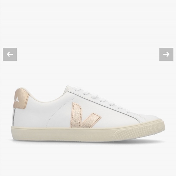 Veja Cream and Tan Sneakers - Picture 4 of 15